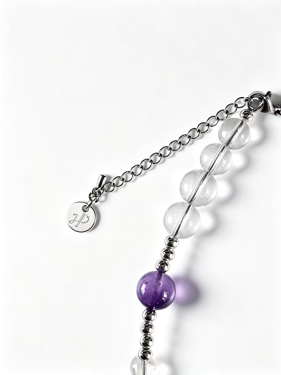 Amethyst Balloon Pup Crystal Necklace