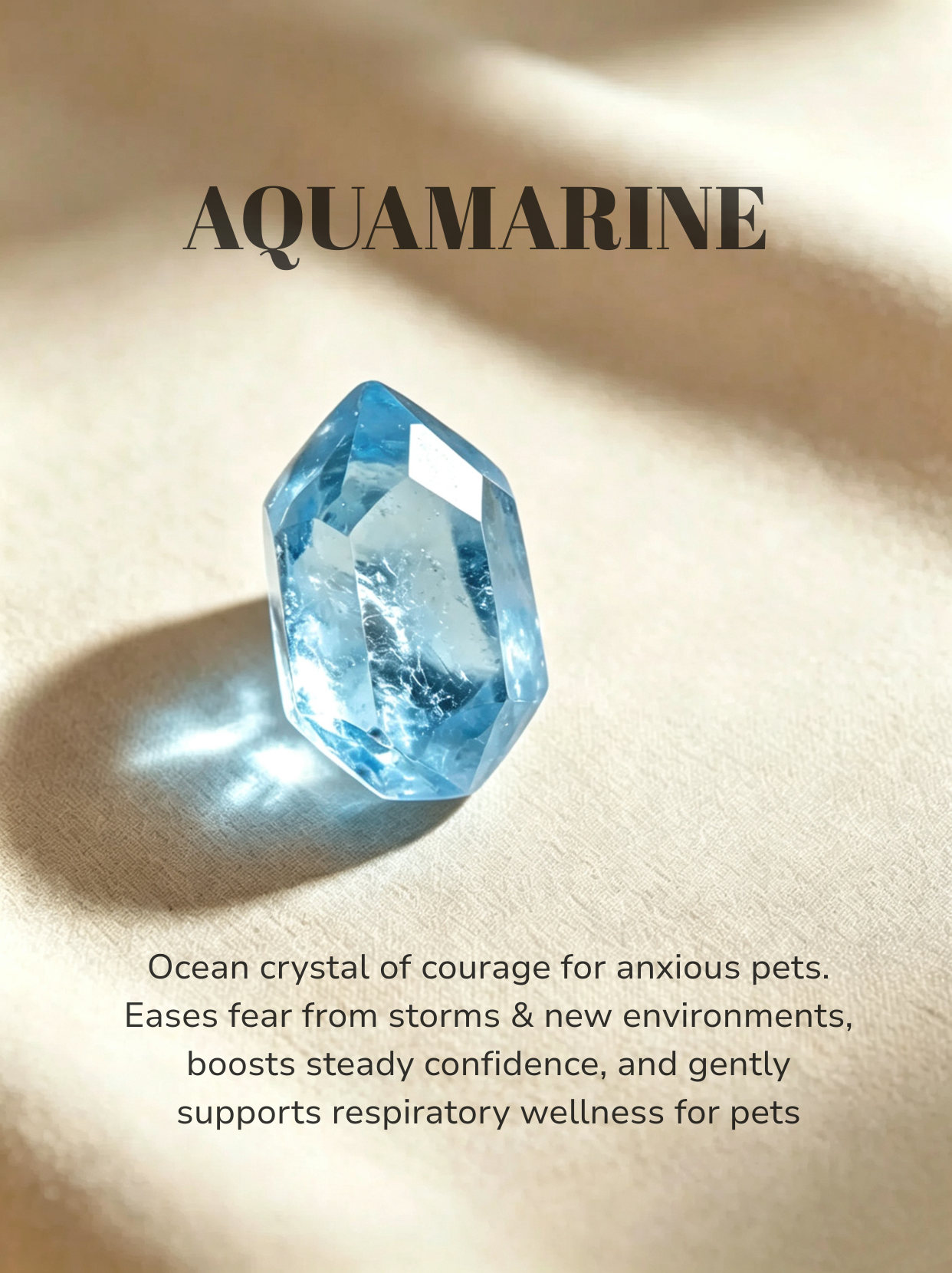 Ocean Breeze Pet Crystal Necklace