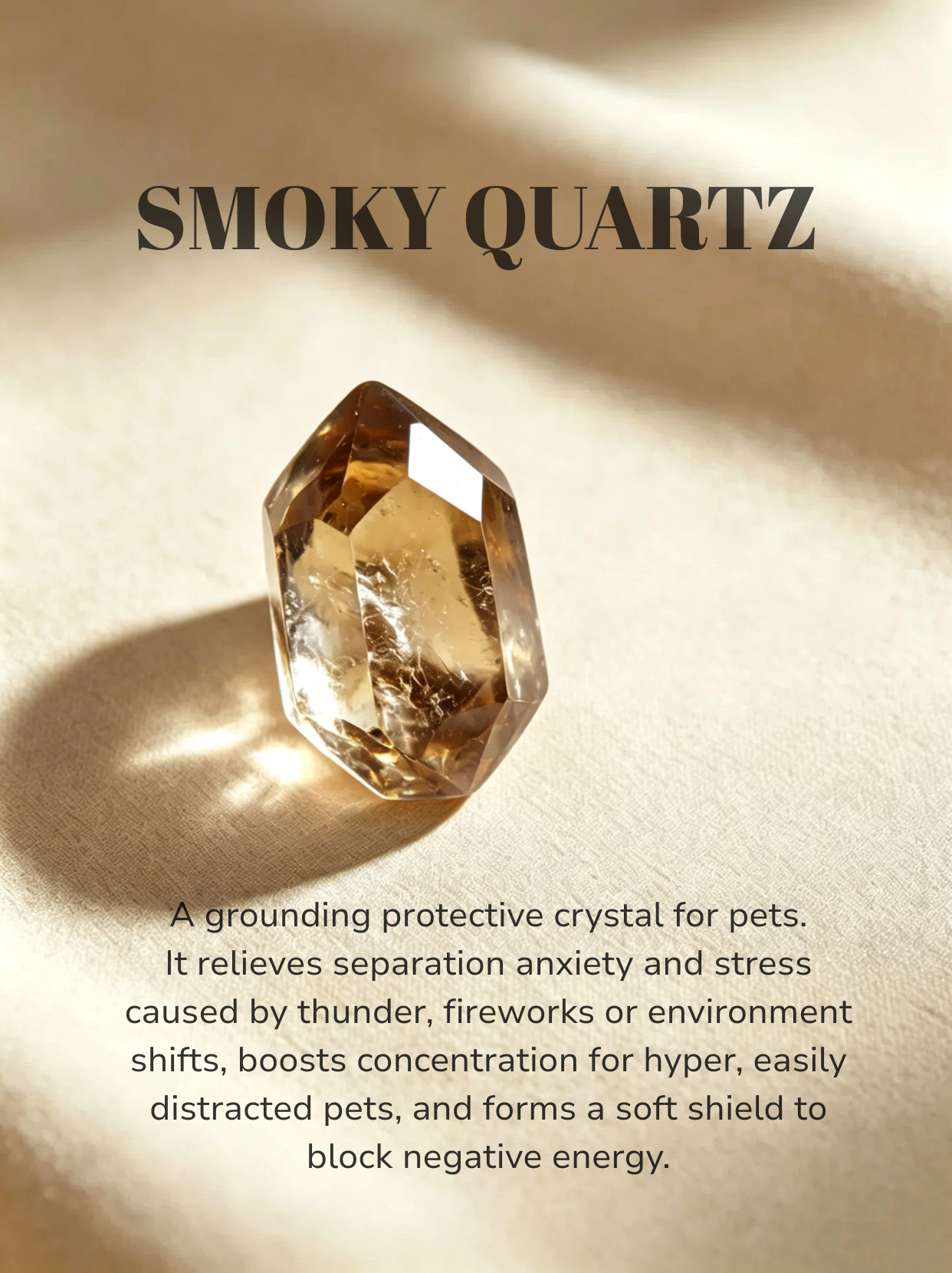 Golden Twilight Pet Crystal Necklace