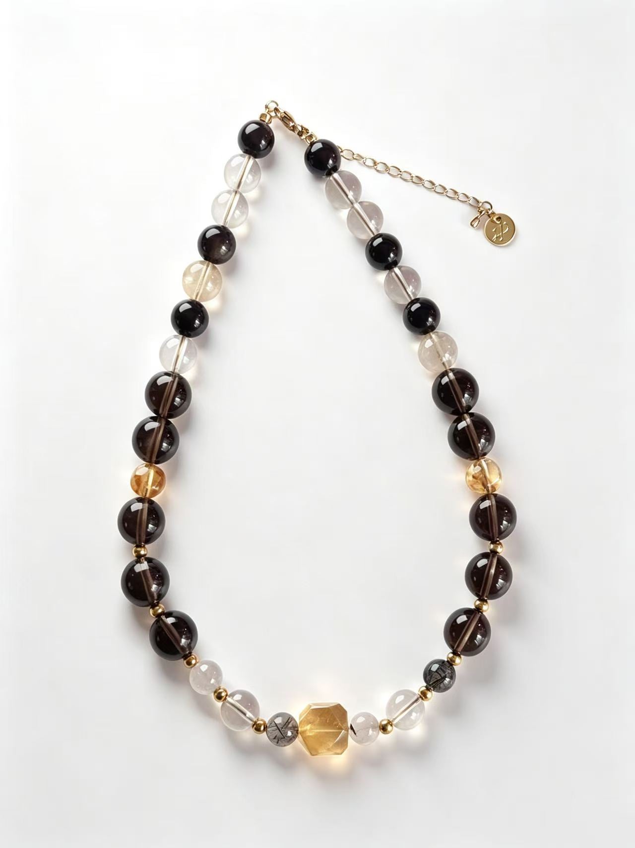 Golden Twilight Pet Crystal Necklace