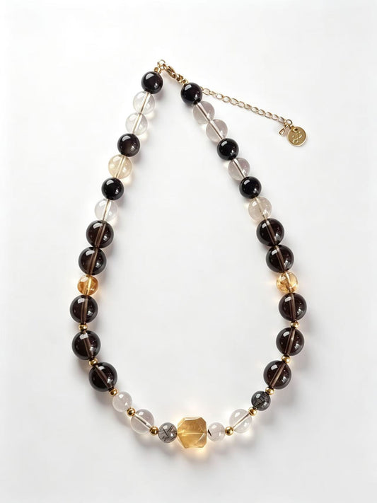 Golden Twilight Pet Crystal Necklace