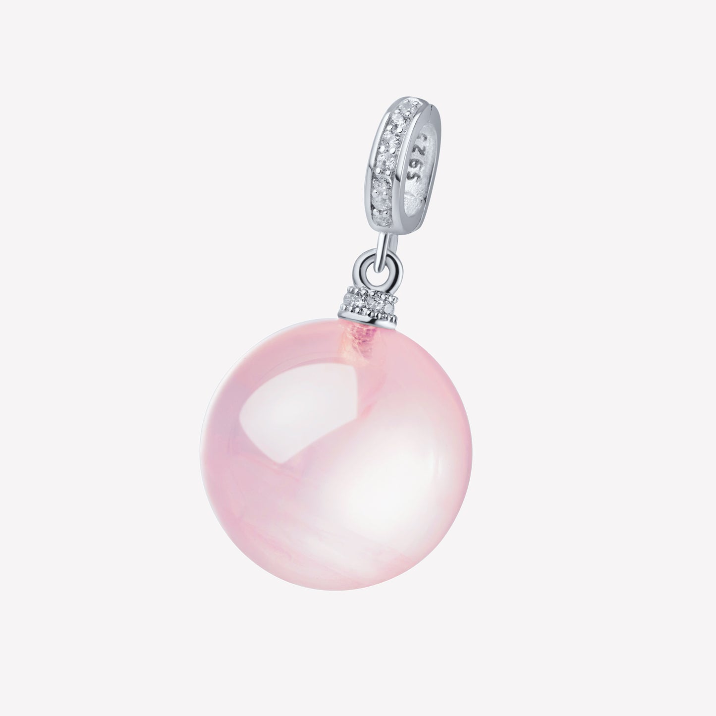 Rose Quartz Crystal pendants - Round - Luxury Crystal Pet Accessories By Helio Paw