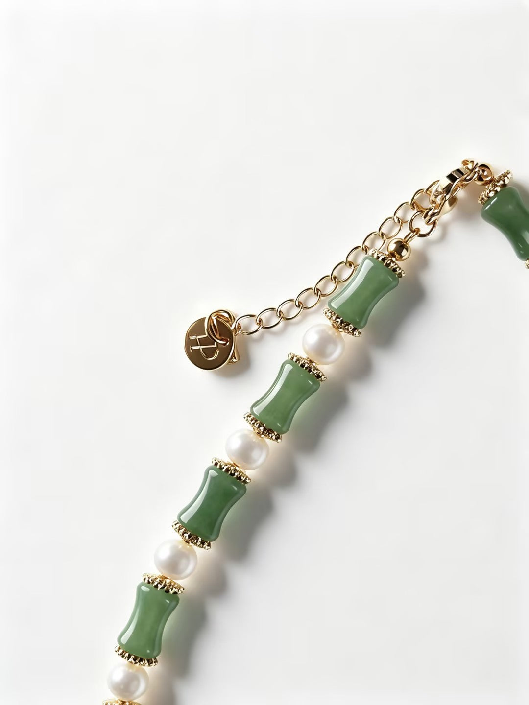 Bamboo Pearl Pet Crystal Necklace